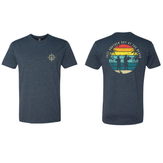 Unisex "Just Another Day at the Beach" Midnight Navy, Short Sleeve