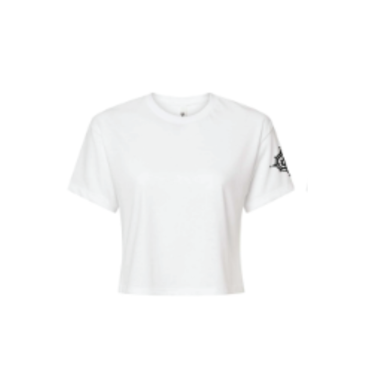 Women's White Crop T shirt