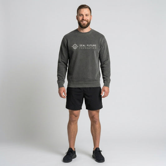 Unisex Grey Logo Crew Neck Sweatshirt