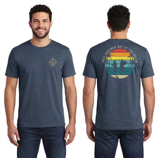Unisex "Just Another Day at the Beach" Midnight Navy, Short Sleeve